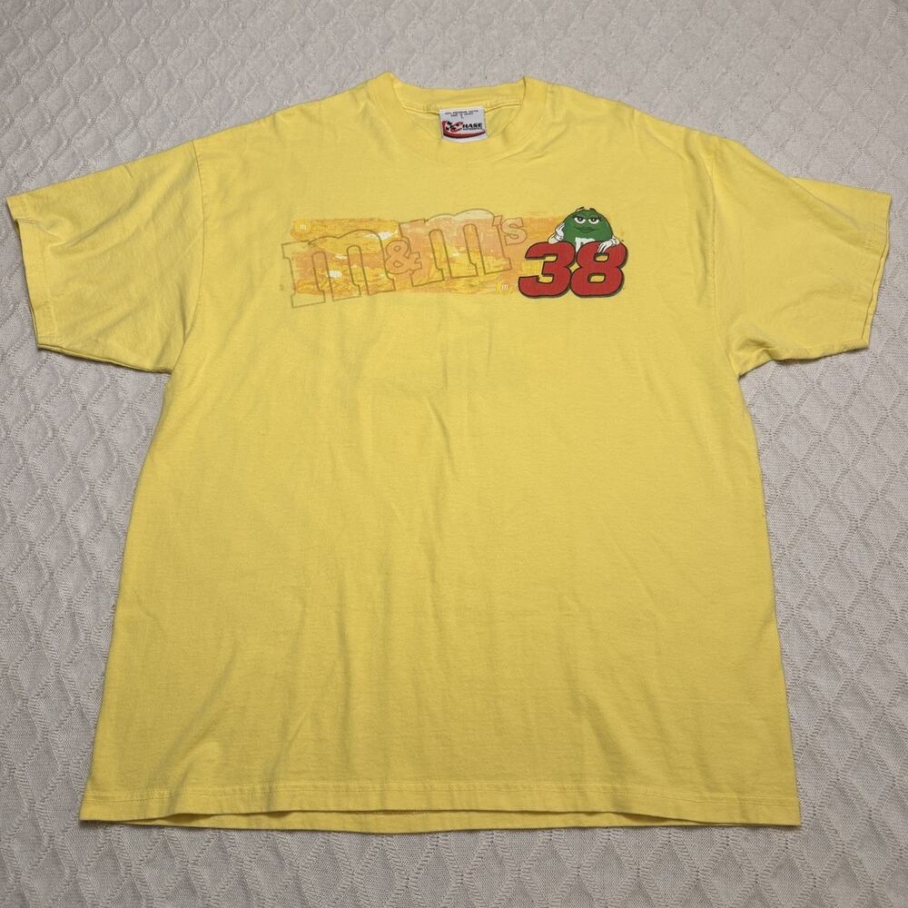 Vtg Chase Mens t Shirt L Nascar Racing Elliot Sadler 38 M & M'sysllow